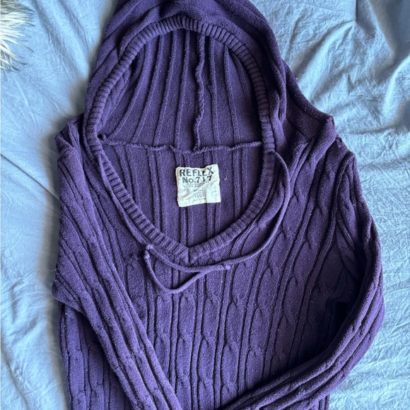 Reflex No. 717 Los Angeles California 1997 Women’s Purple Knit Jacket Medium - Picture 7 of 11